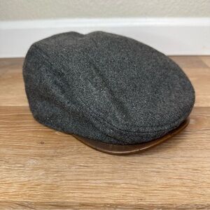 Gap Kids Wool Blend Dark Gray Paperboy Beret Hat, Size S/M